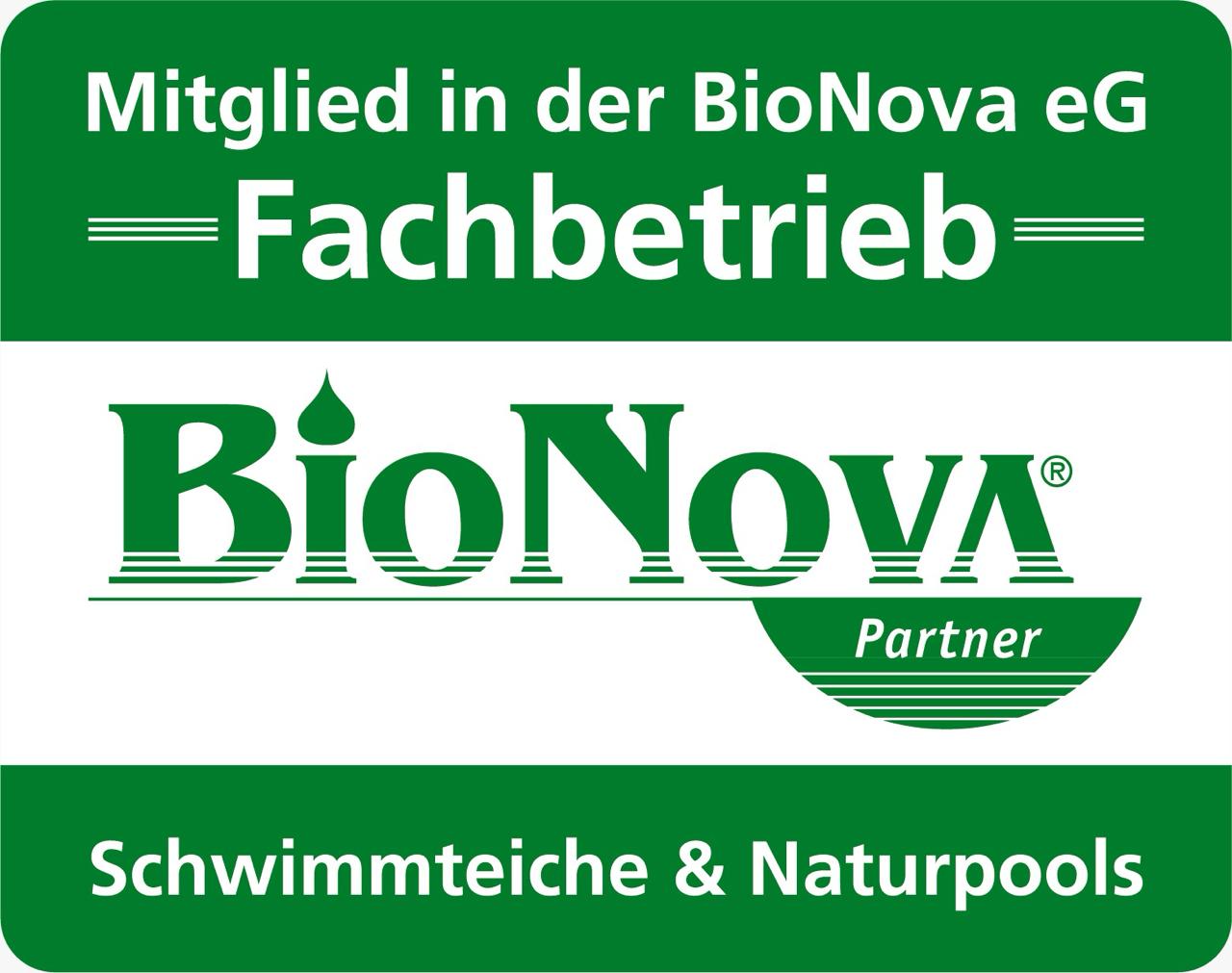 Mitglied in der BioNova eG Fachbetrieb BioNova Partner – Schwimmteiche und Naturpools